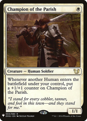 Image for Champion of the Parish (4) (LIST) - Magic: The Gathering
