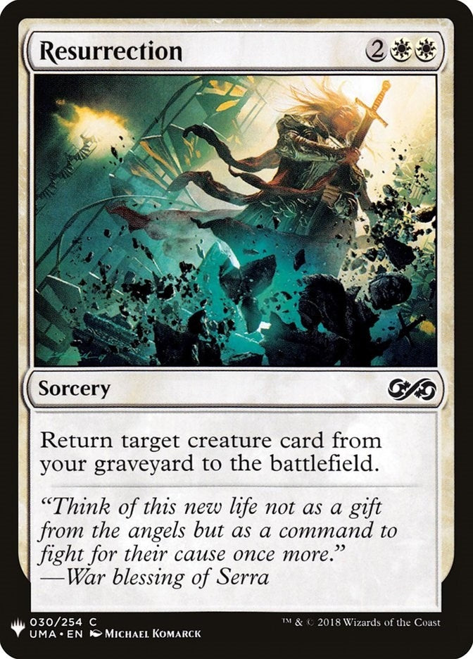 Image for Resurrection (30) (LIST) - Magic: The Gathering