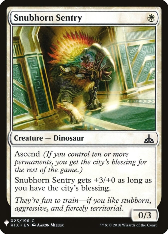 Image for Snubhorn Sentry (23) (LIST) - Magic: The Gathering