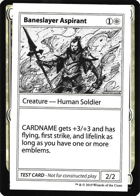 Baneslayer Aspirant (2021 Edition) [Mystery Booster Playtest Cards]