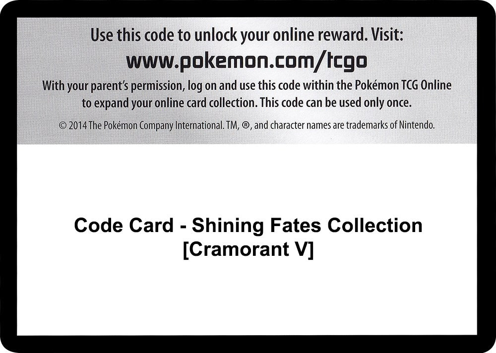 Image for Code Card - Shining Fates Collection [Cramorant V] (SHF) - Pokemon