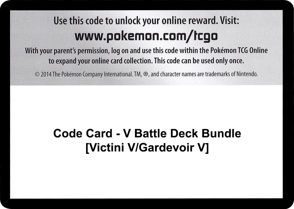 Image for Code Card - V Battle Deck Bundle [Victini V/Gardevoir V] (MCAP) - Pokemon