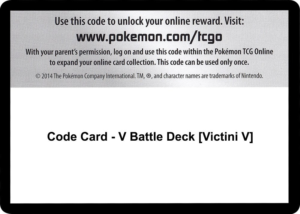 Image for Code Card - V Battle Deck [Victini V] (MCAP) - Pokemon