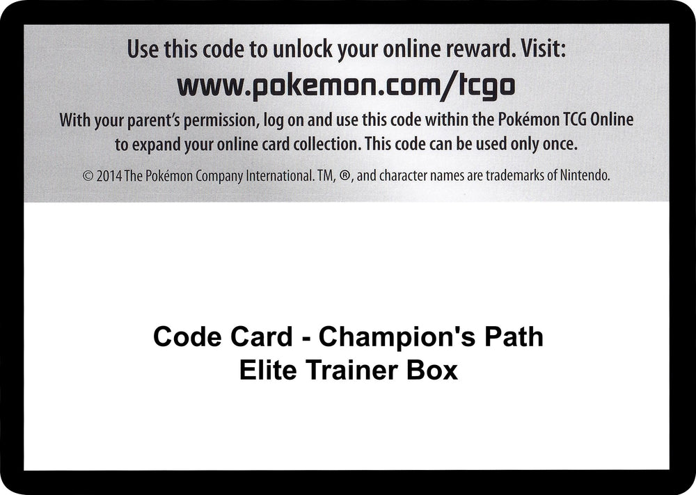 Image for Code Card - Champion's Path Elite Trainer Box (CHP) - Pokemon