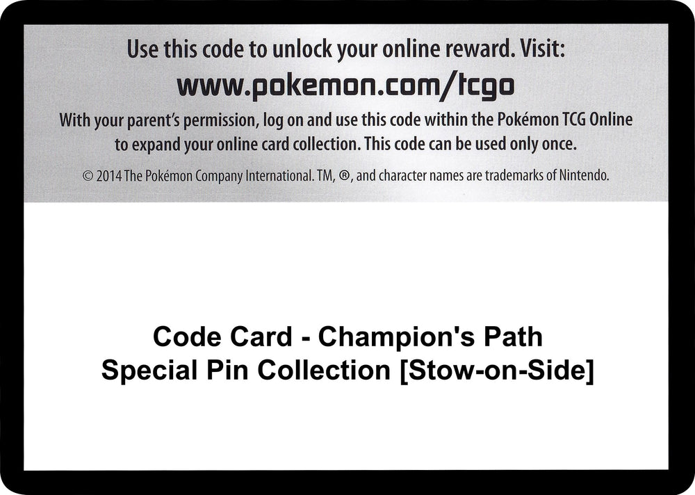Image for Code Card - Champion's Path Special Pin Collection [Stow-on-Side] (CHP) - Pokemon