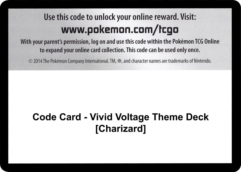 Image for Code Card - Vivid Voltage Theme Deck [Charizard] (SWSH04) - Pokemon
