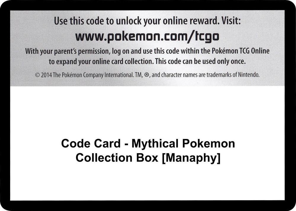 Image for Code Card - Mythical Pokemon Collection Box [Manaphy] (GEN) - Pokemon