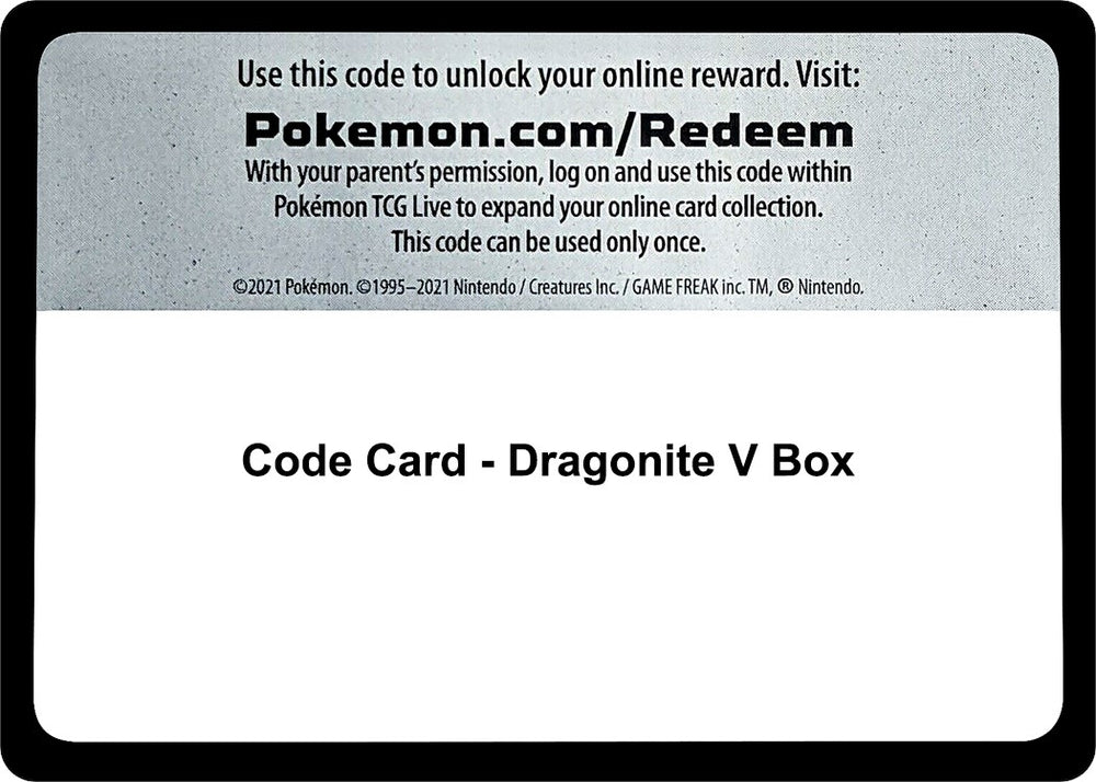 Image for Code Card - Dragonite V Box (SWSH08) - Pokemon