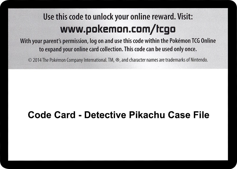 Image for Code Card - Detective Pikachu Case File (DEP) - Pokemon