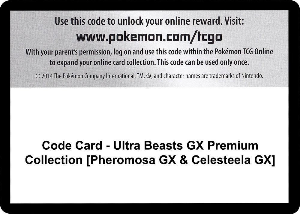 Image for Code Card - Ultra Beasts GX Premium Collection [Pheromosa GX & Celesteela GX] (SM04) - Pokemon