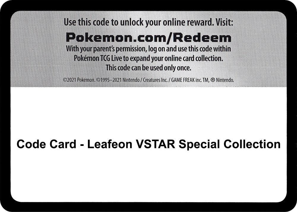 Image for Code Card - Leafeon VSTAR Special Collection (SWSH09) - Pokemon