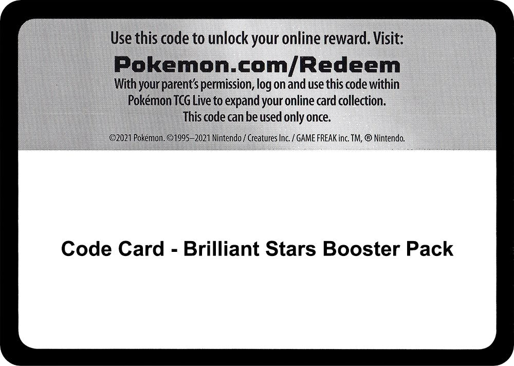 Image for Code Card - Brilliant Stars Booster Pack (SWSH09) - Pokemon