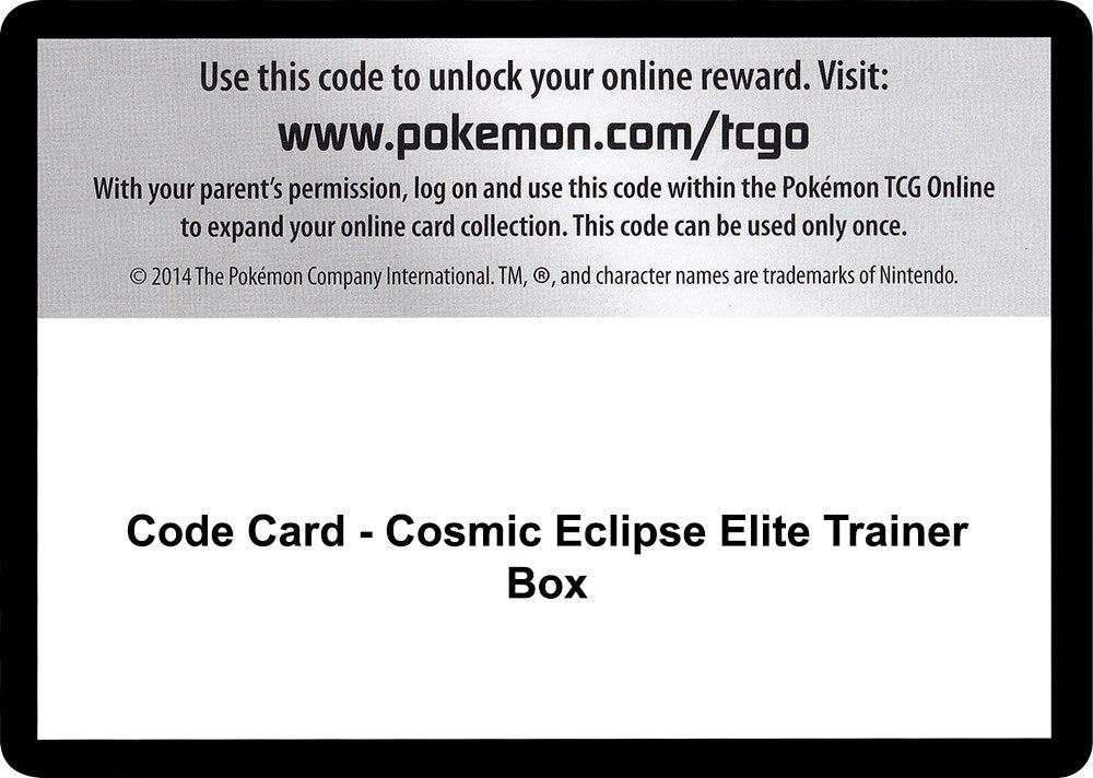 Image for Code Card - Cosmic Eclipse Elite Trainer Box (SM12) - Pokemon