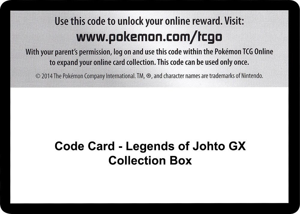 Image for Code Card - Legends of Johto GX Collection Box (SM05) - Pokemon