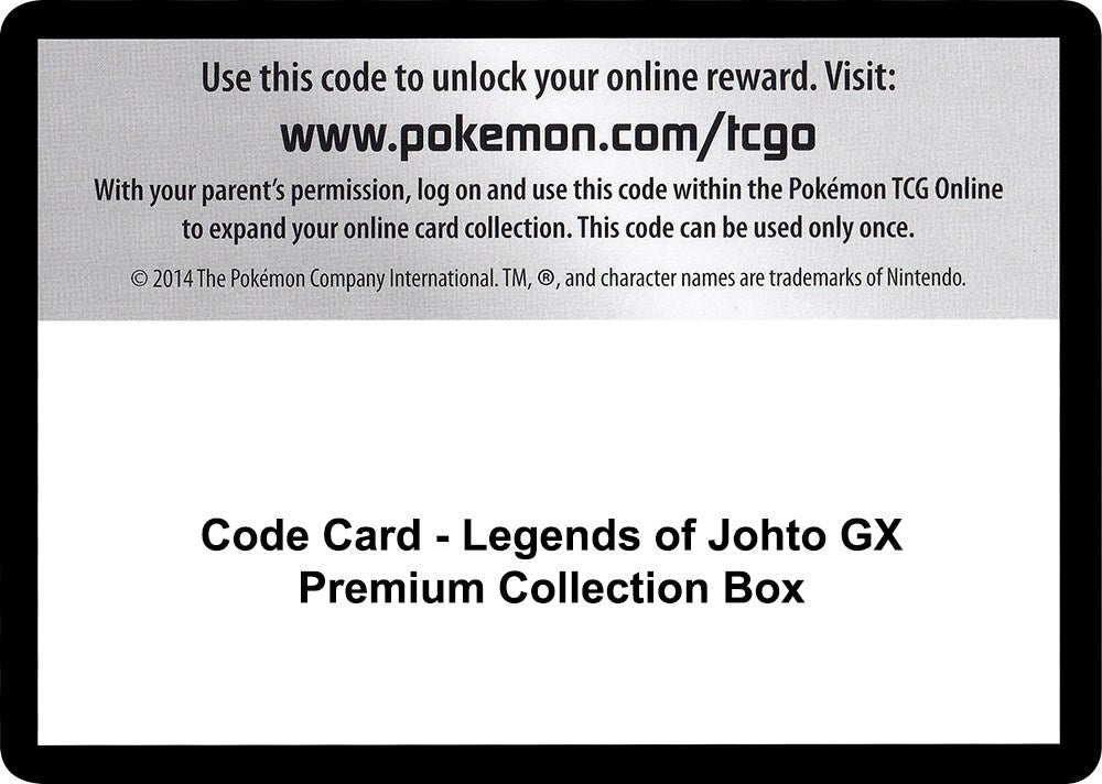 Image for Code Card - Legends of Johto GX Premium Collection Box (SM05) - Pokemon
