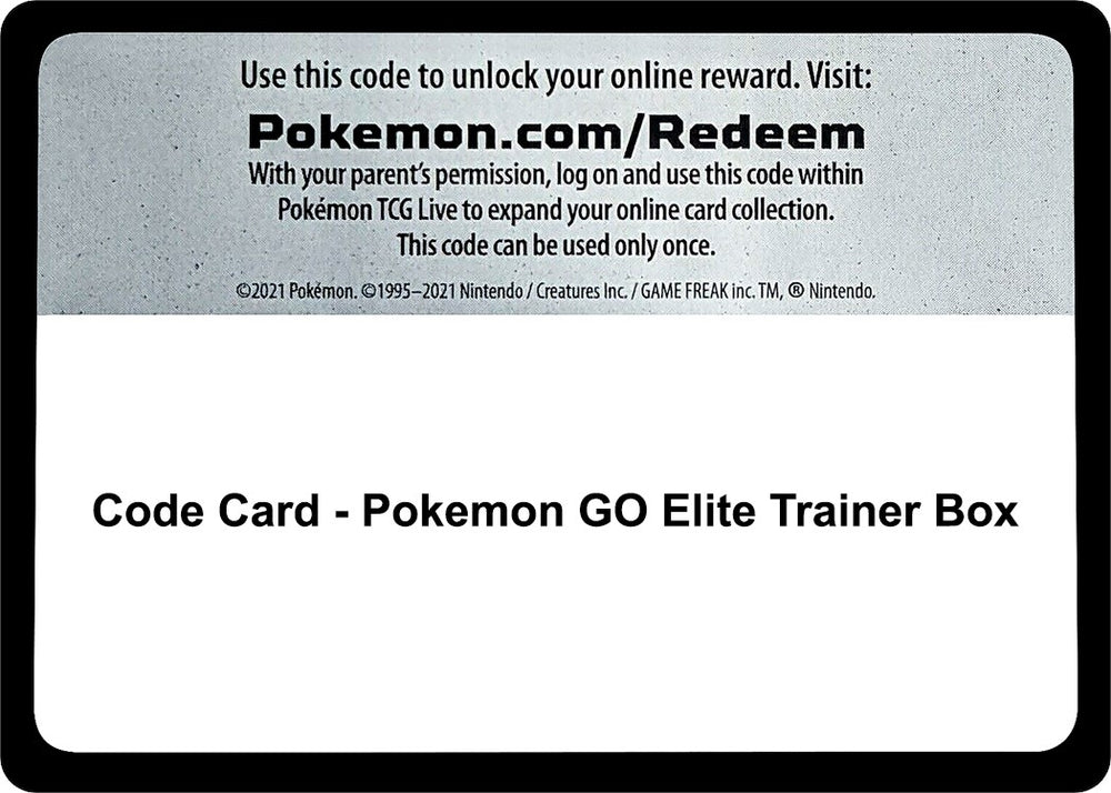 Image for Code Card - Pokemon GO Elite Trainer Box (PGO) - Pokemon