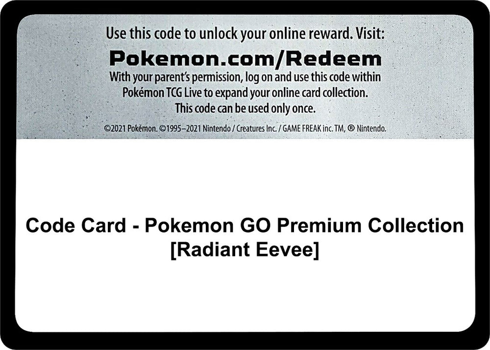 Image for Code Card - Pokemon GO Premium Collection [Radiant Eevee] (PGO) - Pokemon