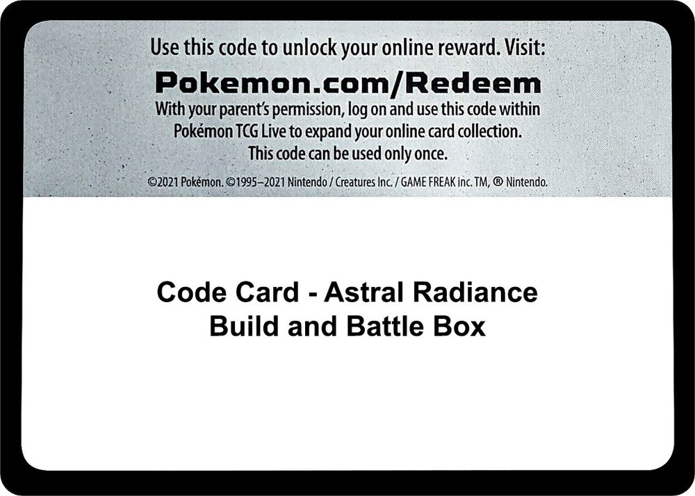 Image for Code Card - Astral Radiance Build and Battle Box (SWSH10) - Pokemon