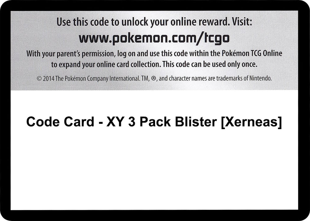 Image for Code Card - XY 3 Pack Blister [Xerneas] (BKT) - Pokemon