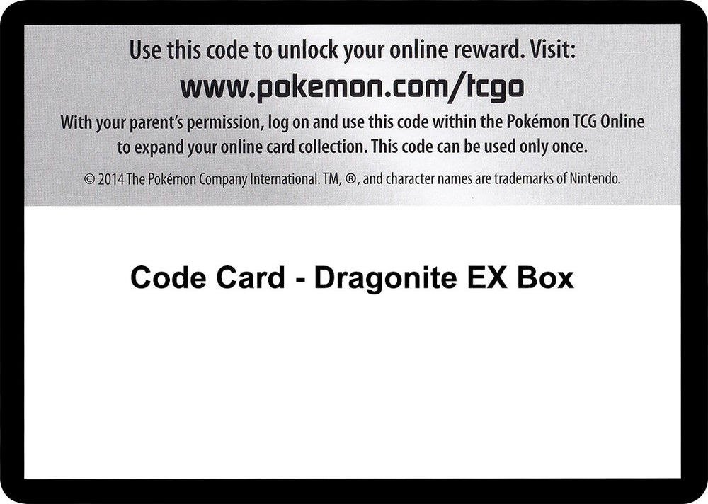 Image for Code Card - Dragonite EX Box (EVO) - Pokemon
