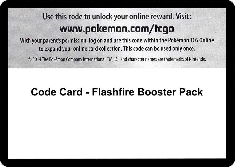 Image for Code Card - Flashfire Booster Pack (FLF) - Pokemon