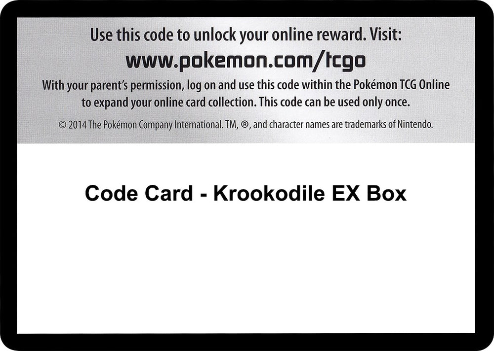 Image for Code Card - Krookodile EX Box (FLF) - Pokemon