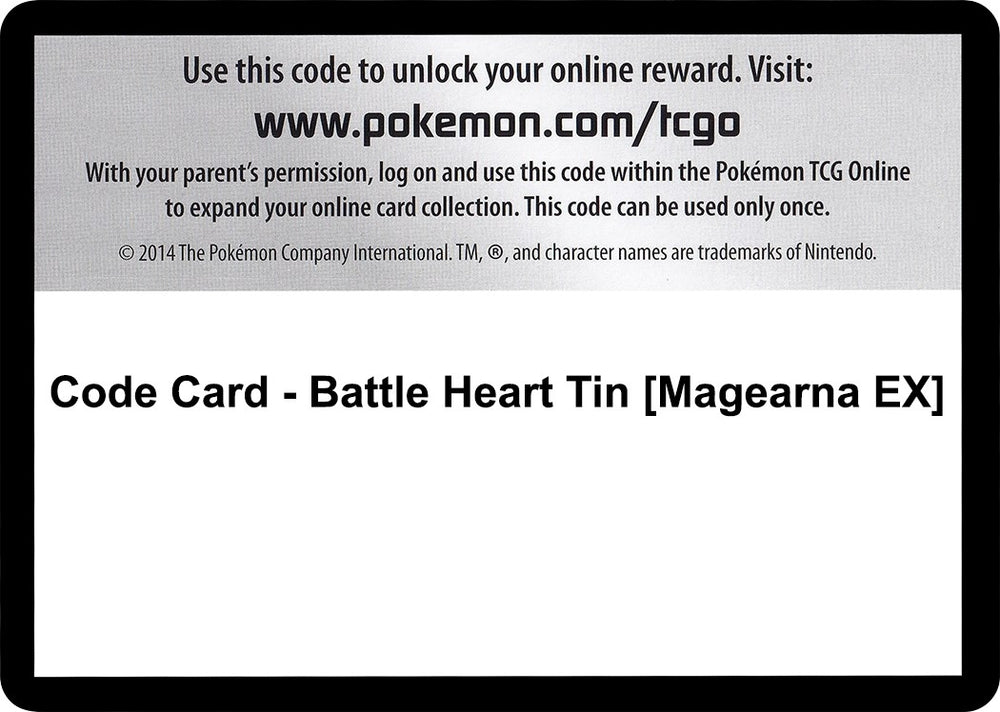 Image for Code Card - Battle Heart Tin [Magearna EX] (STS) - Pokemon