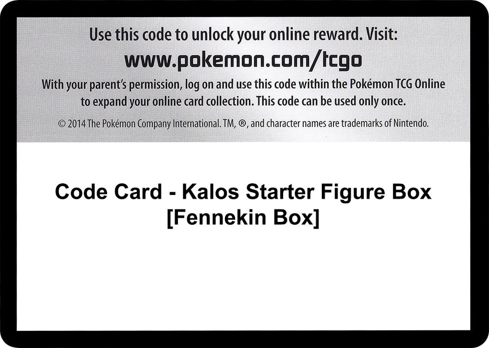 Image for Code Card - Kalos Starter Figure Box [Fennekin Box] (XY) - Pokemon