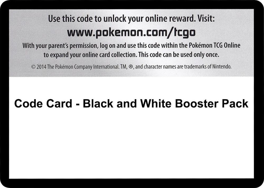 Image for Code Card - Black and White Booster Pack (BLW) - Pokemon