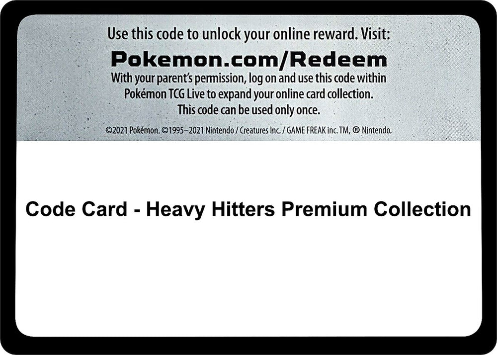 Image for Code Card - Heavy Hitters Premium Collection (SWSH10) - Pokemon