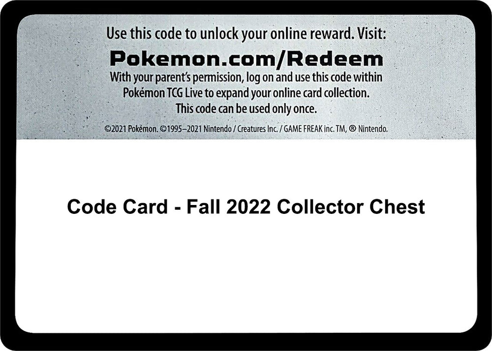 Image for Code Card - Fall 2022 Collector Chest (SWSH12) - Pokemon