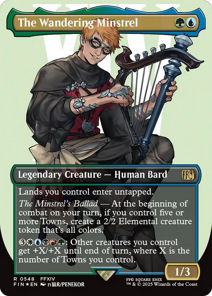 The Wandering Minstrel (Borderless) (Surge Foil) [FINAL FANTASY]