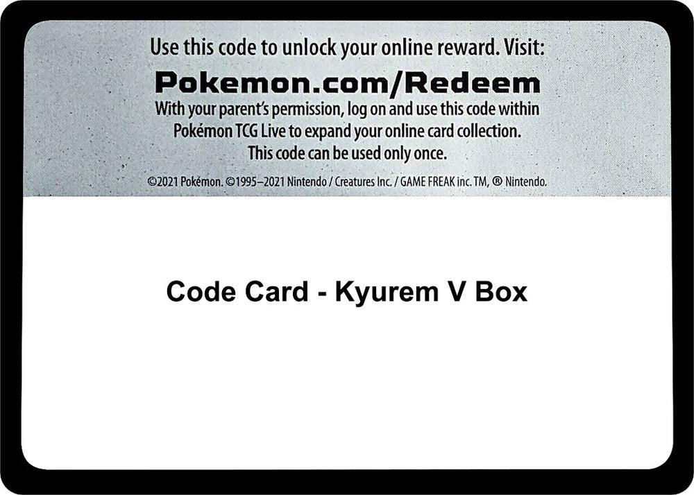 Image for Code Card - Kyurem V Box (MCAP) - Pokemon