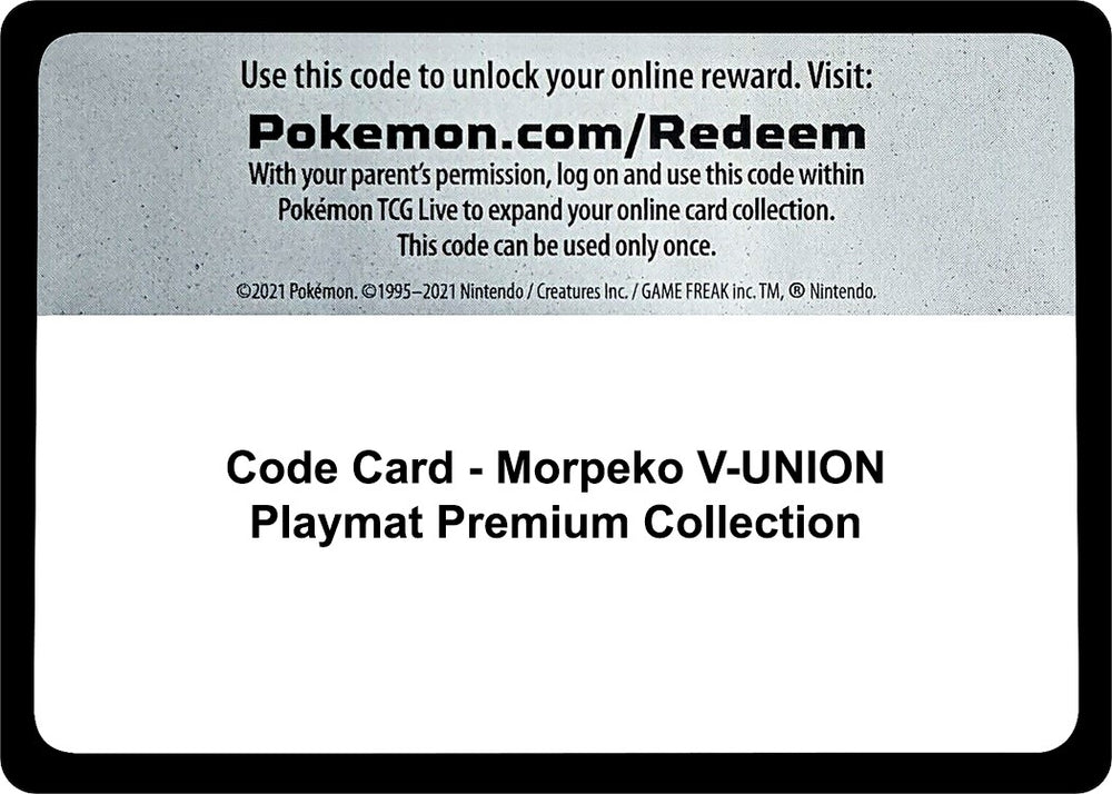 Image for Code Card - Morpeko V-UNION Playmat Premium Collection (CRZ) - Pokemon