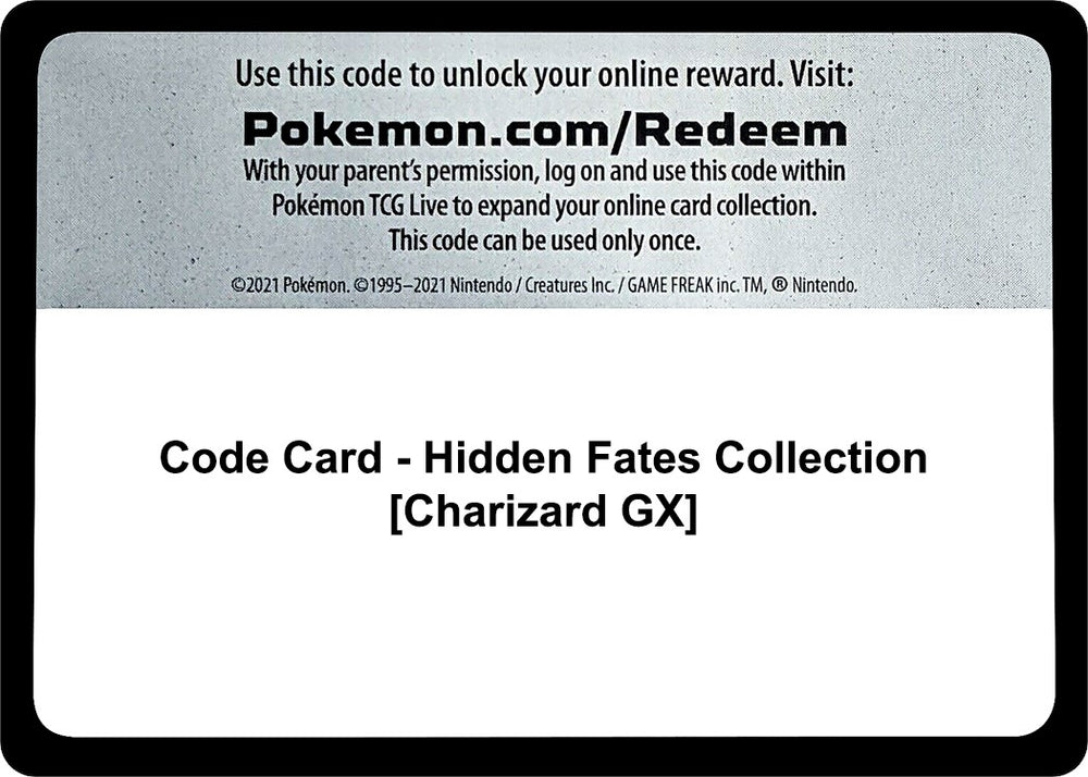 Image for Code Card - Hidden Fates Collection [Charizard GX] (HIF) - Pokemon