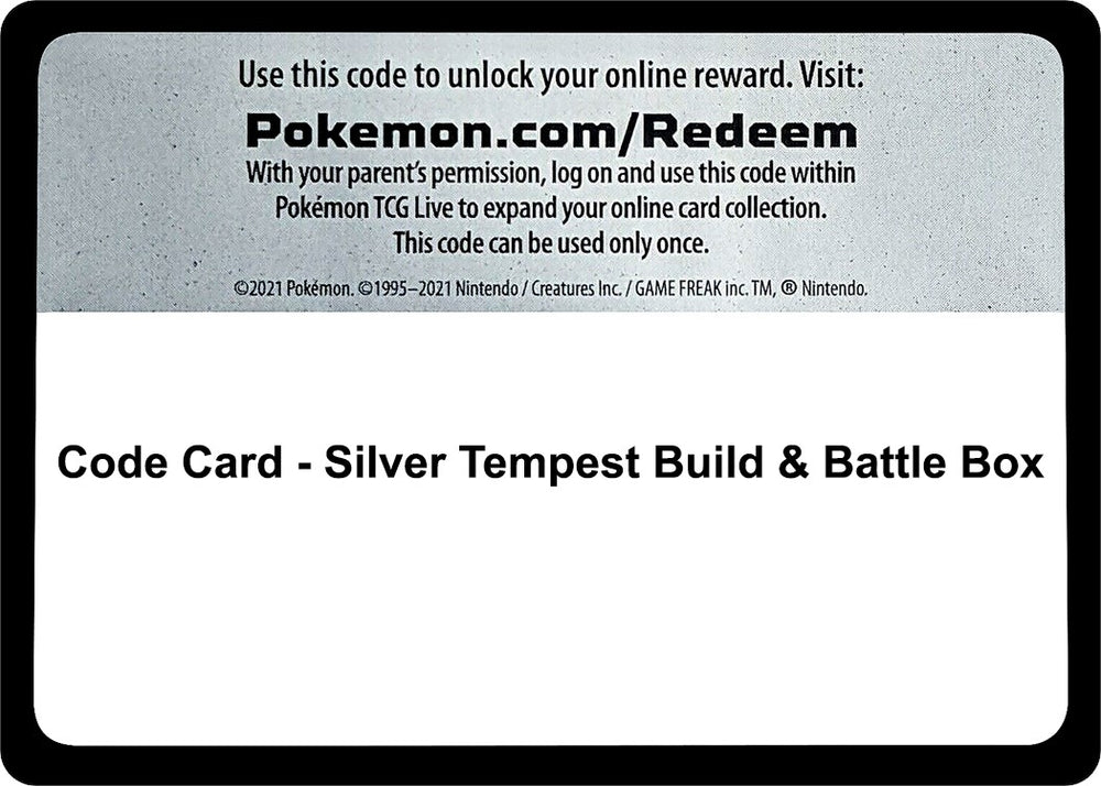 Image for Code Card - Silver Tempest Build & Battle Box (SWSH12) - Pokemon