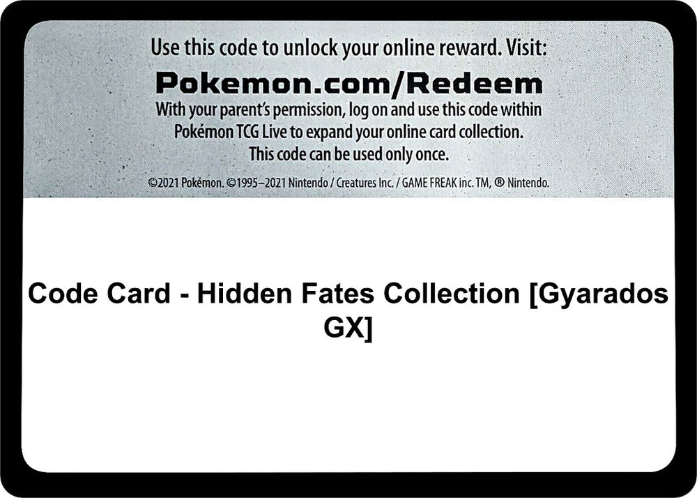 Image for Code Card - Hidden Fates Collection [Gyarados GX] (HIF) - Pokemon