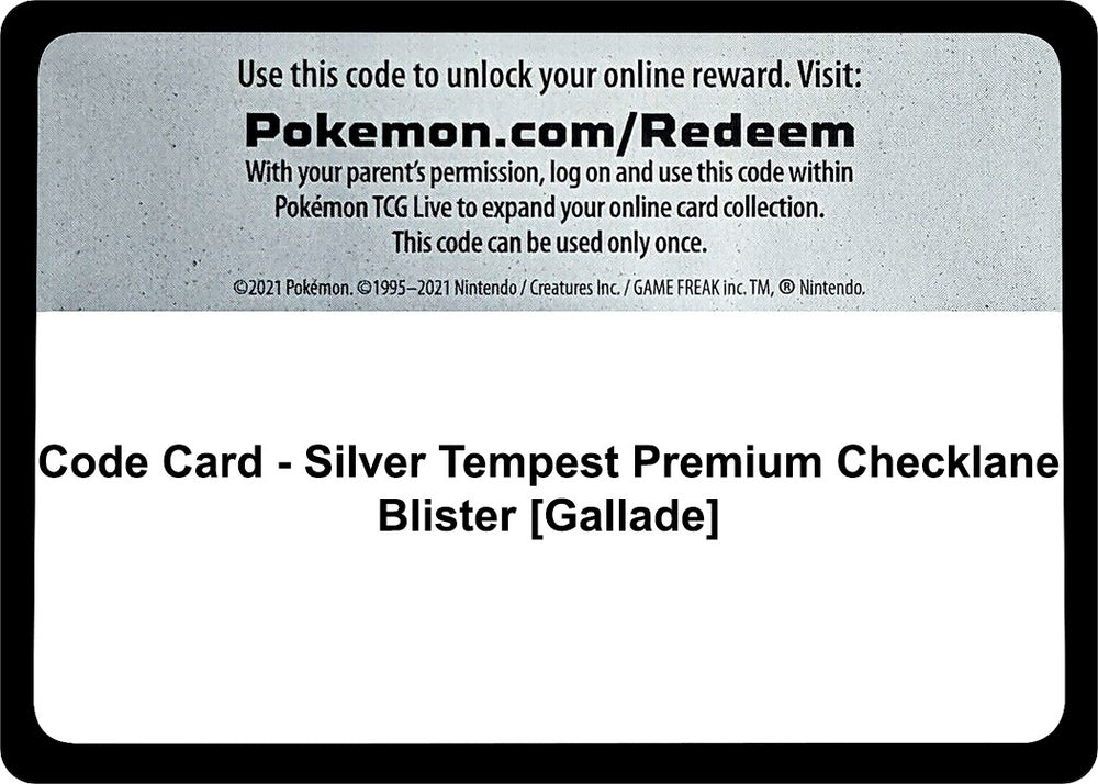 Image for Code Card - Silver Tempest Premium Checklane Blister [Gallade] (SWSH12) - Pokemon