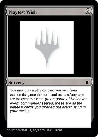 Image for Playtest Wish - Magic: The Gathering