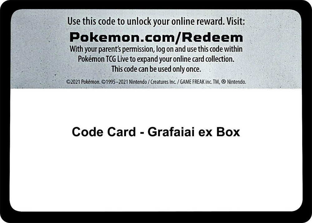 Image for Code Card - Grafaiai ex Box (MCAP) - Pokemon