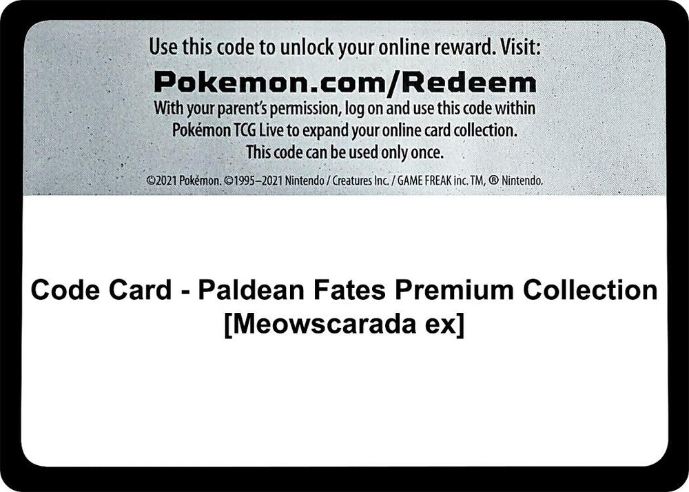 Image for Code Card - Paldean Fates Premium Collection [Meowscarada ex] (PAF) - Pokemon
