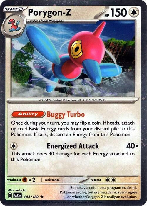 Porygon-Z (144/182) (Cosmos Holo) [Scarlet & Violet: Paradox Rift]