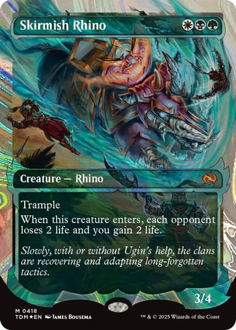 Skirmish Rhino (0418) (Showcase) (Halo Foil) [Tarkir: Dragonstorm]