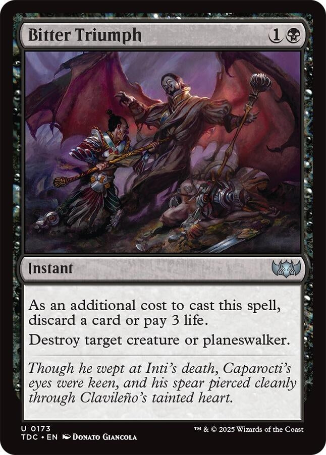 Bitter Triumph [Tarkir: Dragonstorm Commander]