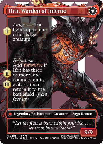 Clive, Ifrit's Dominant // Ifrit, Warden of Inferno (Borderless) (0385) [FINAL FANTASY]
