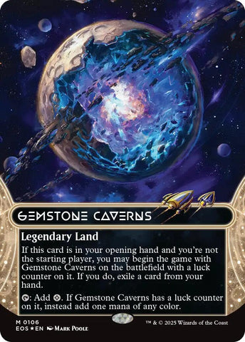 Gemstone Caverns (0106) (Borderless) (Galaxy Foil) [Edge of Eternities: Stellar Sights]