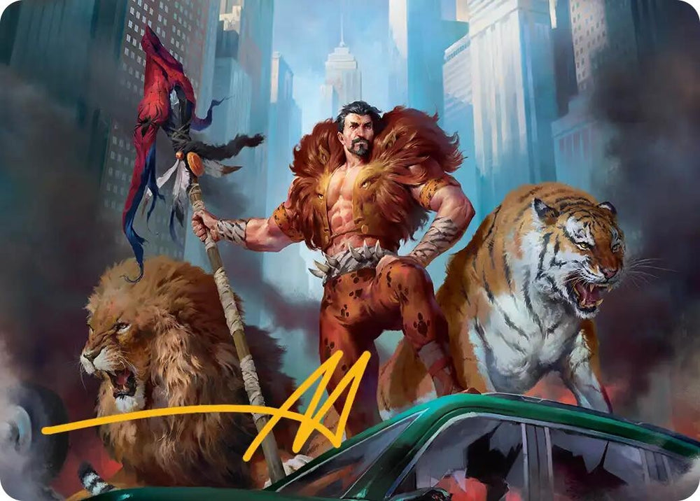 Image for Kraven, Proud Predator Art Card (Gold-Stamped Signature) (28) - Magic: The Gathering