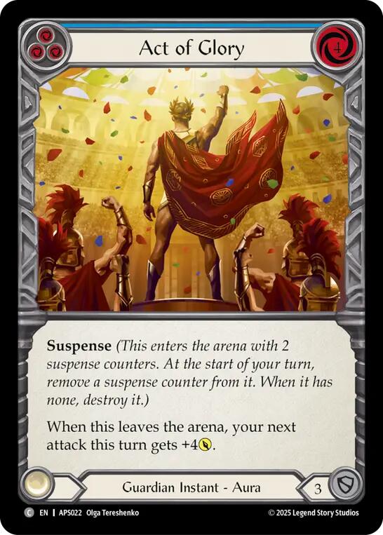Act of Glory (Blue) [APS022] (Armory Deck: Pleiades)