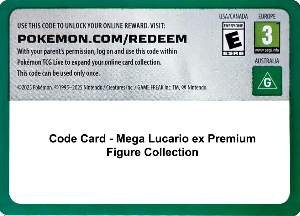 Image for Code Card - Mega Lucario ex Premium Figure Collection (MCAP) - Pokemon
