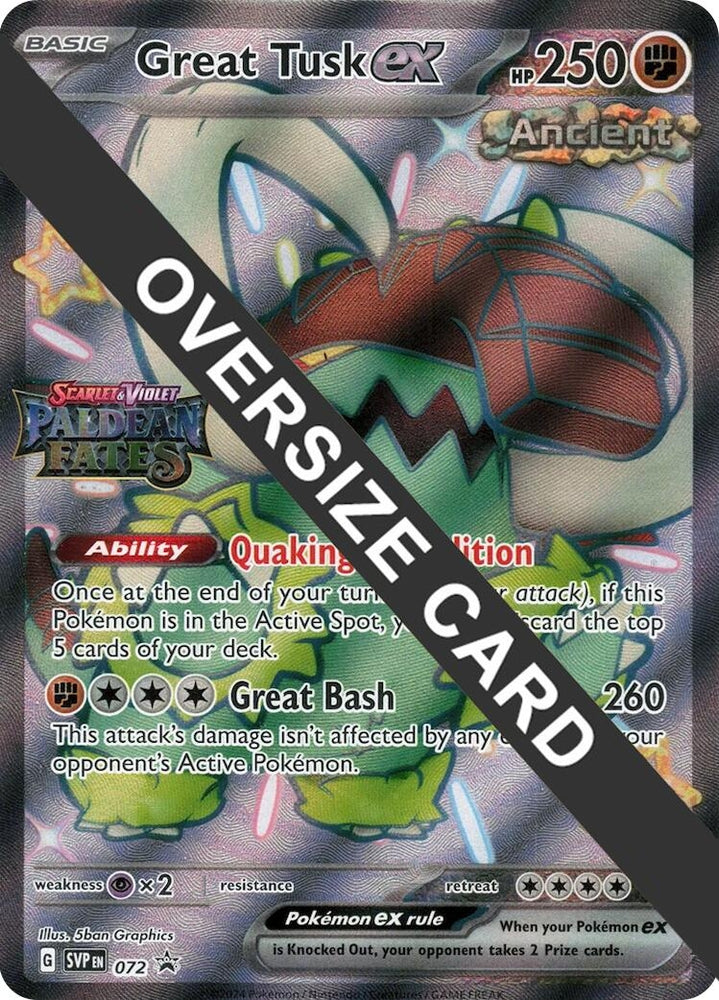 Image for Great Tusk ex - 072 (Paldean Fates Stamped) (072) (PR) - Pokemon